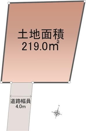 名古屋市守山区川東山の宅地の外観