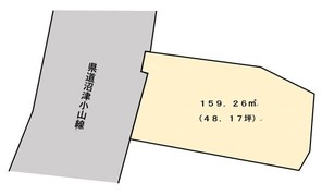 裾野市佐野 売土地(古家付き)の間取り図