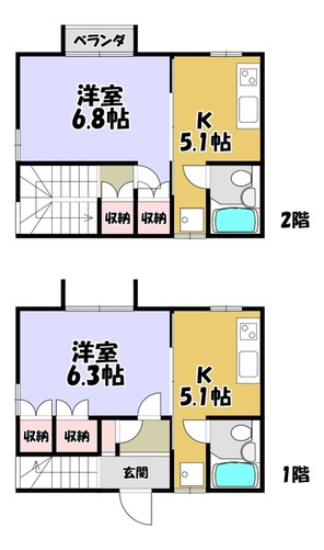 京都府京都市北区小山中溝町の間取り図