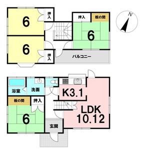 稲美町国岡 中古戸建の間取り図