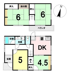 魚住町錦が丘 中古戸建の間取り図