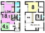 ウトナイ南4丁目未入居戸建の間取り図
