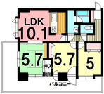 ライオンズマンション苫小牧錦町 の間取り図