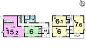 中古戸建 大和町毛受の間取り図