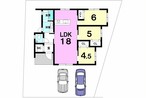 八重瀬町伊覇 4区画の間取り図