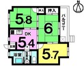 奥町コーポラスの間取り図