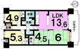 朝日プラザ八木東の間取り図