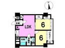 ライオンズマンション川口 4階の間取り図