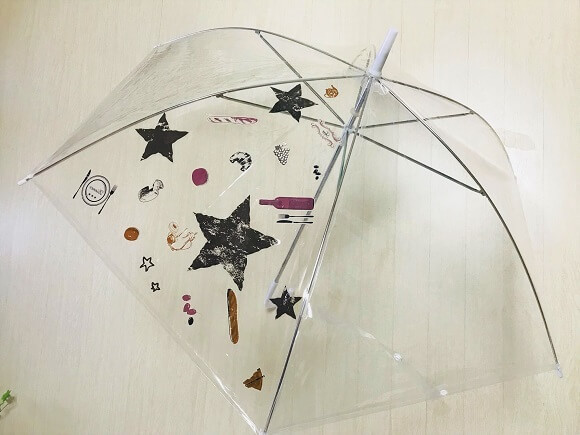 ダイソー ビニール傘をステッカー貼るだけデコ 世界に1つだけのおしゃれな傘 ヨムーノ