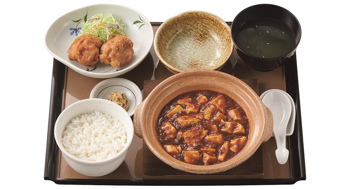 やよい軒おすすめメニュー 新商品 四川麻婆豆腐とから揚げ は年1月7日発売 ヨムーノ