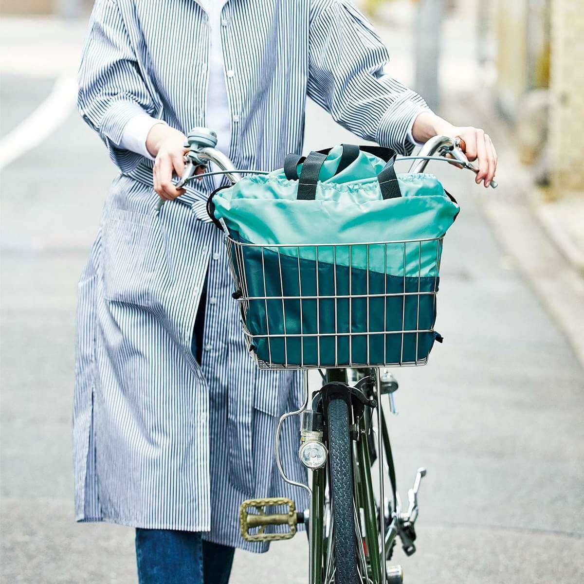 自転車で買い物派 に朗報 ガタガタ道でも安心 エコバッグが超便利 ヨムーノ