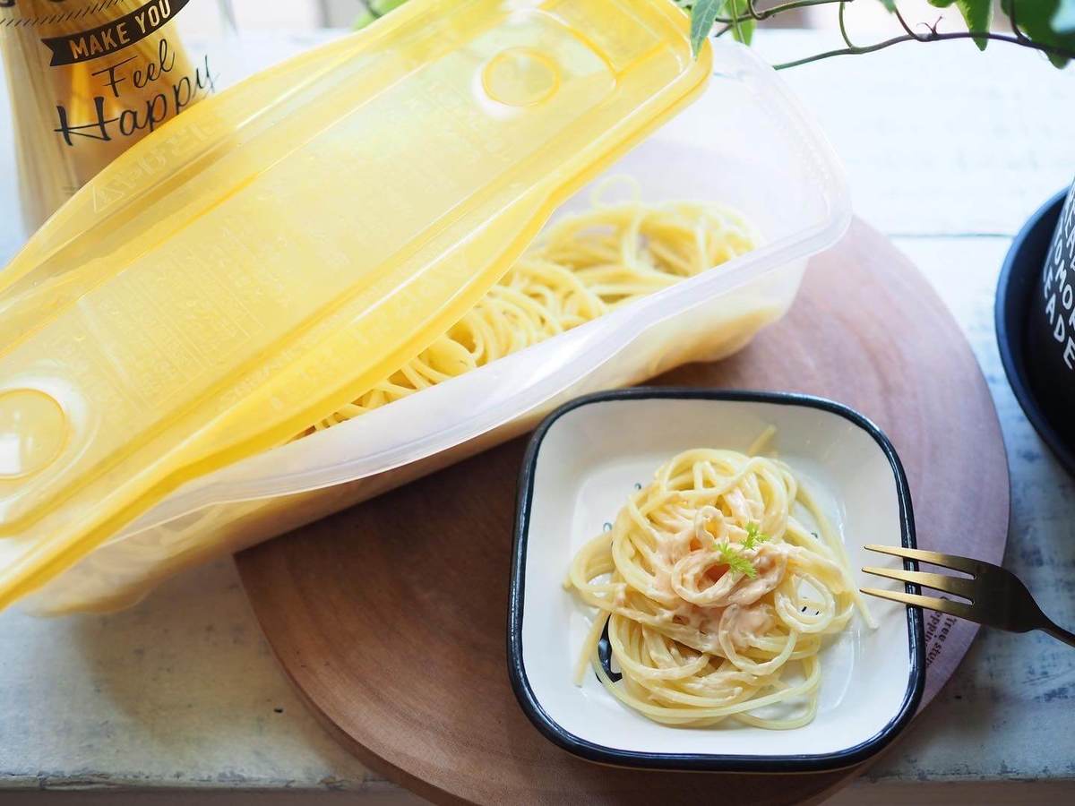 全ズボラ 感涙 セリア 電子レンジ調理器活用法 パスタ 専用だけじゃない じゃない使いもイケる 時短の神 ヨムーノ