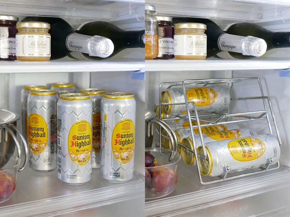 え 倒して転がすのがイイの カンディスペンサー で冷蔵庫 缶かさばる問題 スッキリ解消 意外な収納 が神 ヨムーノ